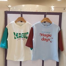 컬리수 NC13 매직7부배색티셔츠(S/블루) C223TSG54P