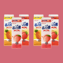 빙그레 쥬시쿨 자두 복숭아 파인애플 930ml 각2개, 자두 복숭아 파인애플 930ml 각2개 (총6개)