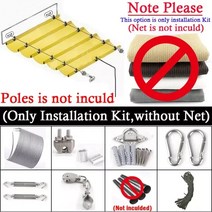 조립식 테라스 파고라 옥상 야외 정자 회색 망원경 웨이브 양산 그물 hdpe 패브릭 천막 pergola 발코니 태양 캐노피 수영장 개폐식 태양 그늘 항해, 1x6m, 01 Install Kit_14 1x6m