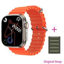 (에서 선박 us) 원래 49mm IWO 스마트 워치 WS18 울트라 시리즈 8 남자 여자 NFC IP68 방수 블루투스 전화, 09 Add 1 nylon_01 49mm