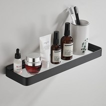 하모니 블랙 화이트 강화유리 욕실 선반 코너선반 일자 액세서리, 강화유리 사각선반 블랙 50cm