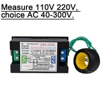 디지털전압계 6IN1 AC 미터 모니터 110V 220V 380V 100A 디지털 전압 전류 역률 활성 KWH 전기 에너지 주파, 01 AC 40-300V 0-100A