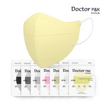Dr.P&K 국산 KF94 컬러새부리형 대형마스크 슬림핏 2D 대형 데일리, 옐로우, 1개, 100매입