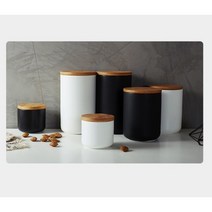 분쇄 원두 보관통 커피 보관 캐니스터 밀폐 용기 원두통, 중형, 블랙, 1개