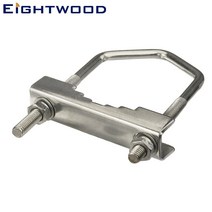 Eightwood-U 볼트 클램프 3.9 "높이 X 2.36" 와이드 마스트 지지 브래킷 야외 Yagi 안테나용 파