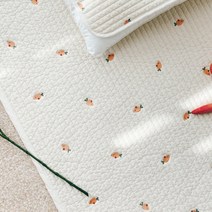 돗투돗x마롤로뜨 아기 이불 누빔 패드 유아 요, 누빔패드이불_캐롯로뜨 / 프리(100x130cm)