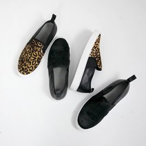 유케즈 가죽 통굽 슬립온 3cm