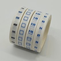 불렛저널 다이컷 마테 떼어쓰는 마스킹 테이프 소분 시간 체크리스트 요일 얇은 날짜 타임 다꾸 슬림 빈티지 감성 위클리 먼슬리 무늬 꾸미기 화이트 4종세트