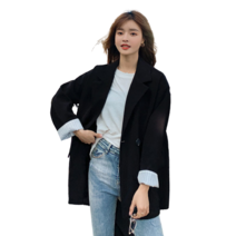 Wxie 여성 스텐다드핏 데일리 블레이져 자켓