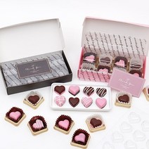 유니드데코 발렌타인 선물 핑크블랙 초콜릿 DIY 세트, 200g, 1set