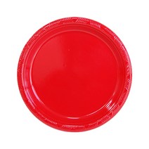 파티 접시(소 10개입/13색상) 플라스틱 생일 돌상 캠핑 일회용 용품, 레드(10개입)