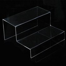 계단식 신발 진열대 / 2단 계단형 진열대 아크릴 받침대 투명 다용도 스탠드 악세서리 진열대 귀걸이 목걸이 쥬얼리 화장품 선반 인테리어 소품 디스플레이 매장 디피