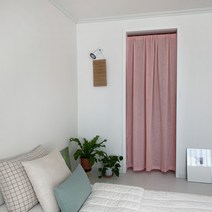 노멀디자인 롤리핑크 포인트 가림천 아이방 발코니 방문 선반 드레스룸 베란다 가림막 가리개 커튼