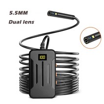 고성능 산업용 와이파이 내시경 HD1080P 듀얼 렌즈 카메라 8MM55MM39MM 오토차 검사 IP68 방수 2600mAh 리지드 케이블, [02] 5m, [01] 55MM Dual Lens