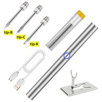무선 납땜 인두 충전식 납땜 인두 6 초 tin usb 납땜 인두 510 인터페이스 납땜 인두 팁, 팁 - bck