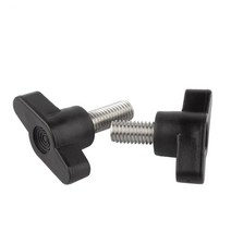 M6 손잡이 볼트 스테인리스 스틸 플라스틱 27mm 36mm 헤드 돌리기 쉬운 나비 나사, M6 (Head 27mm), 30mm (4pcs), 1개