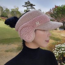 겨울 니트 귀마개 모자 패션 골프 등산 낚시 썬캡