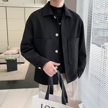 남성 캐주얼 아웃웨어 재킷 봄 신착 의류 트렌디한 카고 빅 포켓 스트레이트 올 매치 패션 멋진 스트리트웨어