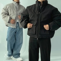 남자 숏패딩 오버핏 남성 웰론패딩