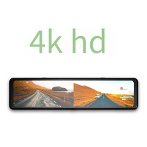 4K 휴대 전화 12 인치 백미러 운전 레코더 초 고화질 낮은 조명 레벨 야간 시력 반전 이미지 터치 스크린 WIFI, 하나