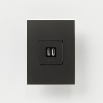 ABB 제닛 유럽형 프리미엄 배선기구 듀얼 USB 차져 A타입 1구콘센트 안트라사이트