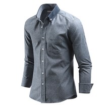 다꾸앙 남성용 간결하게 솔리드 긴팔 셔츠 C02D14_ss1867