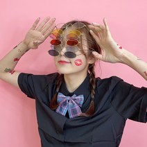 틴트선글라스 복고 빈티지안경 눈알가리개 졸업사진컨셉 웃긴 우정템 파티