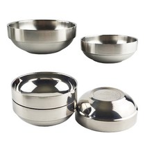 이중 올 스텐 밥그릇 대접 국그릇, 무광_중