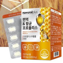 내츄럴플러스 면역항균 프로폴리스 60정 면역력에좋은영양제 염증영양제 프로폴리스추천