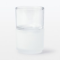 MUJI 유리 적층식 캔들 홀더, 프로스트(불투명) 44594193