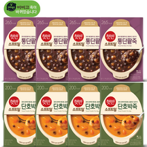 비비고 단호박죽 280g*4+통단팥죽 280g*4, 280g, 8개, 280g