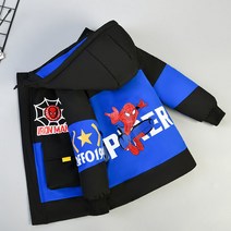 소년 코튼 패딩 옷 스파이더 맨 두꺼운 겨울 코트 2020 새로운 중형 및 대형 어린이 면화 패딩 코트 서양 패션 어린이 면화 패딩 코트