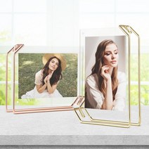 리브리움 탁상액자 중 투명아크릴 틀 프레임 웨딩제작, 그라데이션굿즈 로즈골드 중