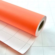 컬러 시트지 45M 인테리어 현관문 방문 주방 벽지, 컬러2) 주황 롤 45M