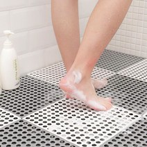 생활백서 욕실 미끄럼 방지 매트 5매입 1세트 / 논슬립 물빠짐, 색상:그레이 5매입 1세트, 단품