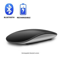 블루투스 4.0 무선 마우스 충전식 사일런트 멀티 아크 터치 마우스 노트북용 초박형 매직 마우스 ipad mac pc macbook, 충전 블랙