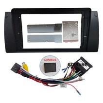 LCA For BMW 5 시리즈 E39 1995-2003 9 인치 자동차 라디오 안드로이드 MP5 플레이어 대시 보드 패널 프레임 2din 헤드 유닛 페시아 스테레오 커버, Frame cable canbus