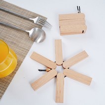 데코브라더스 접이식 원목 냄비받침대