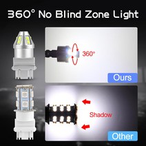 T20 7440 W21W Led 전구 방향 지시등 3157 램프 10SMD 3030 칩 자동 테일 브레이크 라이트 리버스 1 개, 02 WHITE_02 T20 7443 W21-5W, 1개