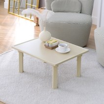 예쁜상 LPM 프레임 접이식테이블 48 x 60cm, 네추럴베이지