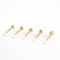 꾸밈홈 파스텔라운지 무타공 도어스토퍼, 골드(5개)