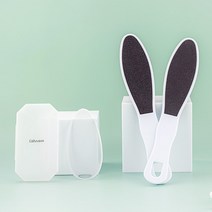 캘리웨이브 발각질 제거기 유리 글라스 풋파일 양면 샌드페이퍼 풋파일 세트 전용케이스 포함 발 바닥 뒤꿈치 각질 굳은살 제거 기계 토탈 관리 솔루션, 3개입