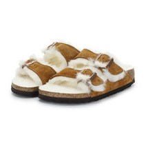 22FW BIRKENSTOCK 남성 아리조나 네로우 퍼 샌들 브라운 1001135 000