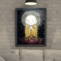 보석십자수) 연꽃 위 동자승