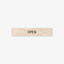 심플 원목 미니 직사각 도어사인 120x23x8mm 26.OPEN