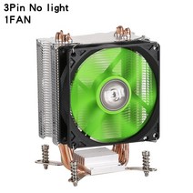 CPU 쿨러 4 히트 파이프 구리 튜브 3/4Pin PWM PC 조용한 인텔 LG 호환A 2011 90mm 냉각 팬 나사 고정 서버 컴퓨터, [01] 1FAN-No light, [01] 없음 RGB, [01] Interface-3Pin, 1.1FAN-No light - 없음 RGB - Int