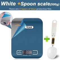 계근대 디지털 주방 저울 5kg10kg 식품 다기능 304 스테인레스 스틸 저울 lcd 디스플레이 측정 그램 온스 요리 베이킹, 백색 sp 흰색, 5kg