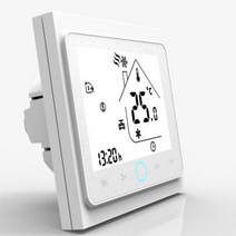 단일 속도3 속도 2파이프 온도 조절기 온도 컨트롤러 010V 비례 밸브팬 냉각 열 RS485 24V220V, Fan 1-Speed+White+95-240V