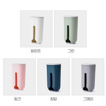 비닐정리함 부착형 주방용 부엌 수납함 거치대 비닐봉투 디스펜서 종량제봉투 깔끔정리, 핑크, 1개