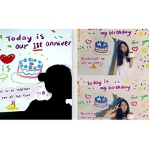 생일파티 촬영용 초미니 빔프로젝터 회의실 사무실 영화 PPT, 16. 앵두와 케익